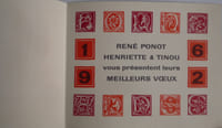 CARTES DE VŒUX 1962
