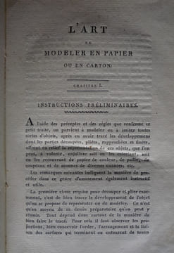 L'ART DE MODELER EN PAPIER OU EN CARTON . BLASCHE Bernard Heinrich 