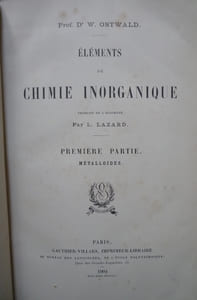 ELEMENTS DE CHIMIE INORGANIQUE