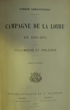 CAMPAGNE DE LA LOIRE. PIERRE LEHAUTCOURT
PALAT Barthélemy Edmond