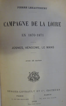 CAMPAGNE DE LA LOIRE. PIERRE LEHAUTCOURT
PALAT Barthélemy Edmond