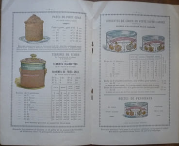 conserves de gibier et de légumes