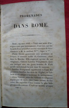 PROMENADES DANS ROME. STENDHAL DE
Henry BEYLE