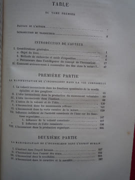 PHILOSOPHIE DE L'INCONSCIENT. EDOUARD DE HARTMANN
NOLEN (traducteur)