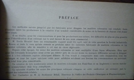 Unification des noms des colorants les plus usuels. P. SISLEY