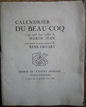 Calendrier du beau coq. René DRUART