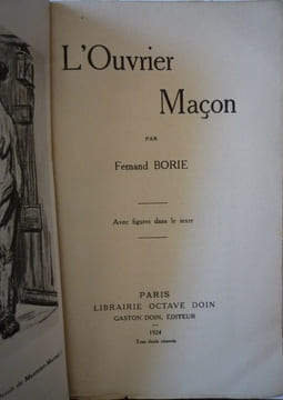 L'ouvrier maçon. Fernand BORIE