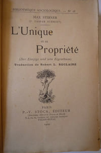 L'unique et sa propriété