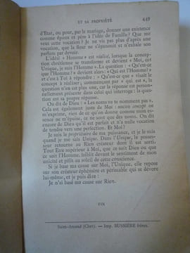 L'unique et sa propriété. Max STIRNER (J. Caspar Schmidt)
