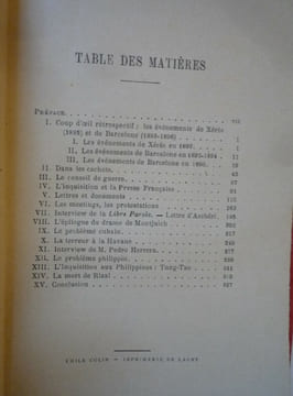 Les inquisiteurs d'Espagne. F.Tarrida del Marmol