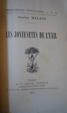 Les joyeusetés de l'exil. Charles MALATO