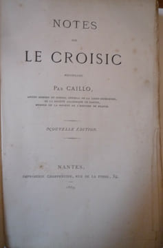 Notes sur le Croisic. CAILLO