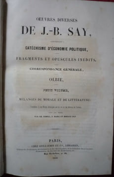Œuvres diverses contenant catéchisme d'économie politique.. Fragments et opuscules inédits.Correspondance générale.Olbie. Petits volumes.Mélanges de ...