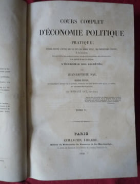 Cours complet d'économie politique pratique
. Jean-Baptiste SAY