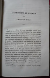 Traité d'économie politique
ou simple exposition de la manière dont se forment, se distribuent et se consomment les richesses