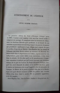 Traité d'économie politique
ou simple exposition de la manière dont se forment, se distribuent et se consomment les richesses