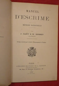 Manuel d'escrime 
Méthode rationnelle