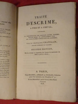 Traité d'escrime à pied et à cheval. Chevalier CHATELAIN