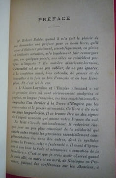 L'Alsace Lorraine et l'empire allemand 1871-1911. Robert BALDY