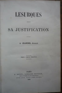 LESURQUES
SA JUSTIFICATION