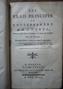 Les vrais principes du gouvernement françois