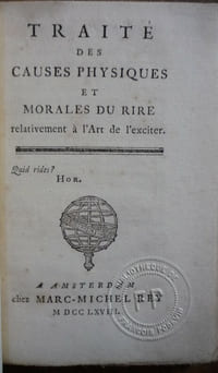 Traité des causes physiques et morales du rire relativement à l'art de l'exciter
