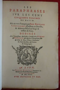 Les paraphrases sur les cent cinquante psaumes de David