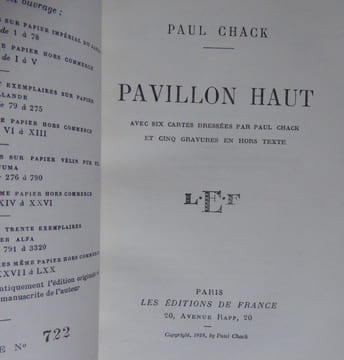 PAVILLON HAUT. CHACK PAUL 