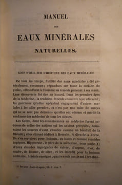 Manuel des eaux minérales naturelles. Ph. PATISSIER et BOUTRON-CHARLARD