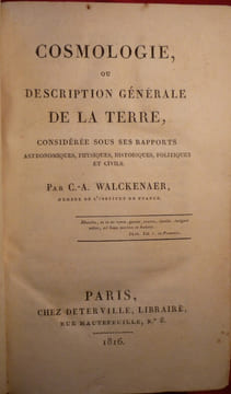 Cosmologie ou
Description générale de la Terre. C.A. WALCKENAER