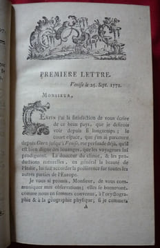 Lettres sur la minéralogie et sur divers autres objets de l'histoire naturelle de l' ITALIE. Ferber