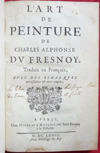 L'art de peinture de Charles Alphonse Du Fresnoy