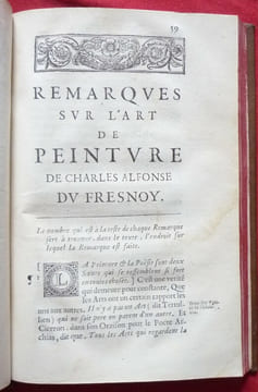 L'art de peinture de Charles Alphonse Du Fresnoy. Charles Alphonse DU FRESNOY