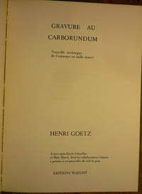 Gravure au carborundum