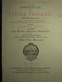 catalogue de livres français
éditions originales
