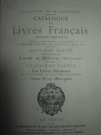 catalogue de livres français
éditions originales