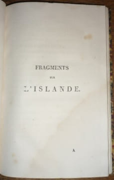 La Scandinavie et les Alpes
Fragments sur l'Islande. Ch. Victor de BONSTETTEN