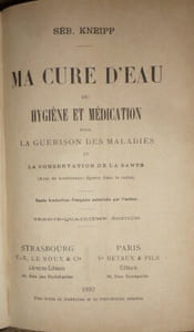 Ma cure d'eau
ou hygiène et médication