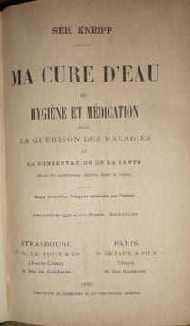 Ma cure d'eau
ou hygiène et médication. Seb.KNEIPP