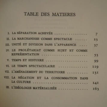 La société du spectacle. GUY DEBORD