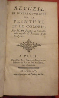 Recueil de divers ouvrages sur la peinture et le coloris