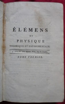 Elémens de physique théorique et expérimentale. SIGAUD DE LA FOND