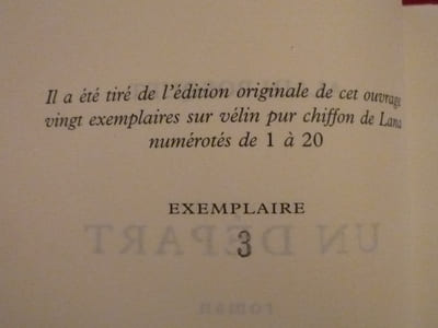 Un départ
