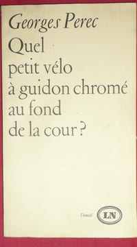 Quel petit vélo à guidon chromé au fond de la cour. Georges PEREC