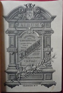 Ornements pour l'architecture
Catalogue de 1906. J.PEILLON