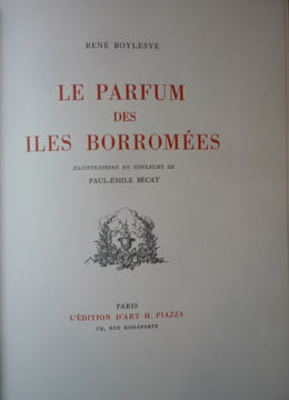 Le parfum des îles Borromées. René BOYLESVE