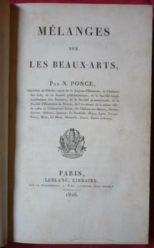 Mélanges sur les beaux arts. N.PONCE