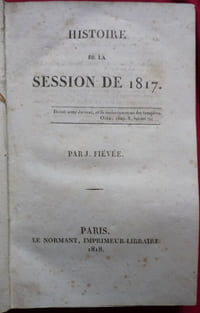 Histoire de la session de 1817