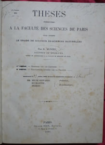 Thèses présentées à la faculté des sciences de Paris pour obtenir le grade de docteur ès-sciences naturelles