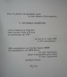 
L'invisible demeure